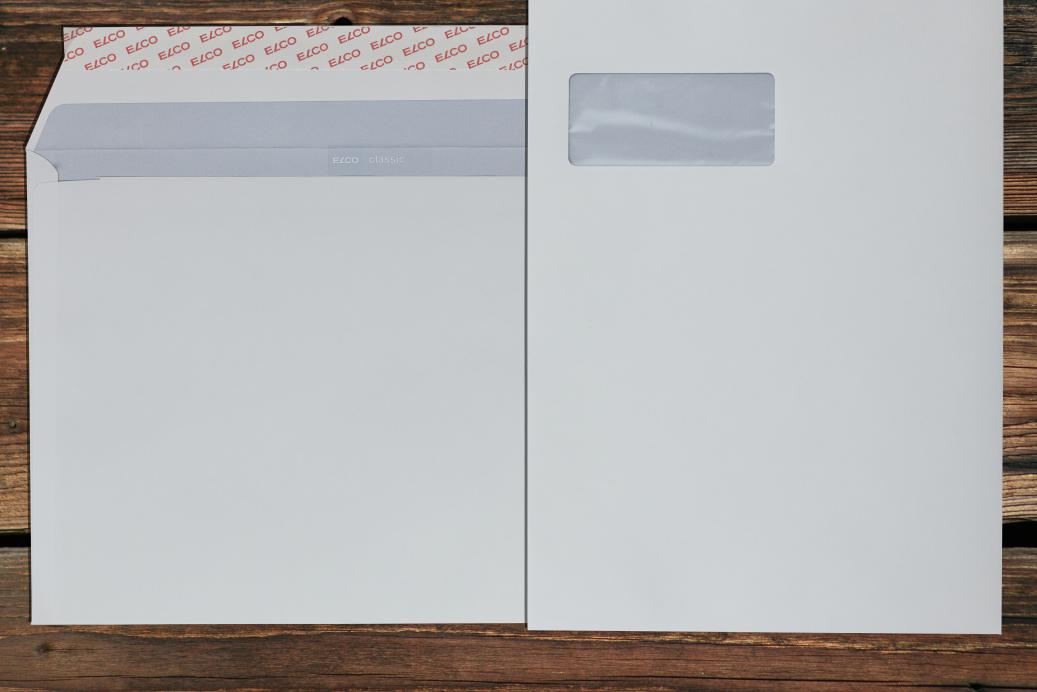 Briefhüllen mit Fenster C4 229x324 mm Haftklebend Hochweiß 120 g/qm